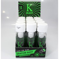 K Blast Kratom Shot - Twist For Bliss - 100mg Metragynne - Focus - Energy - Stamina (12 ea)